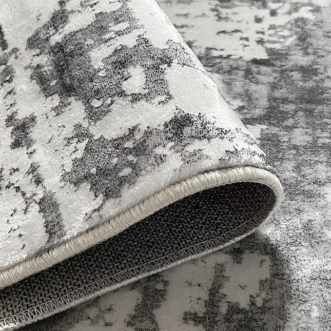 JURLEA Hallway Runner Rug Non-Slip Carpet Runner for Hallways Kitchen Living Room No Shedding Washable Lightweight Long Runners Rug (Cream/Grey, 80x200cm,2.6'x 6.6')