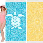 2 Pack Deep Blue Sky Turtle Golden Mandala