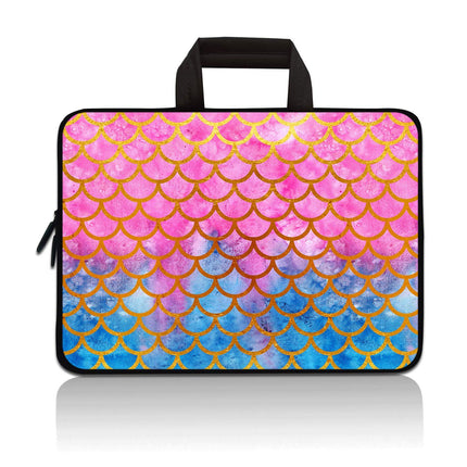 HYUTOTA 14 15 15.4 15.6 inch Laptop Handle Bag Computer Protect Pouch Holder Notebook Sleeve Neoprene Cover Soft Carrying Travel Case fit Dell Lenovo Toshiba HP Chromebook ASUS Acer (Mermaid Scale)
