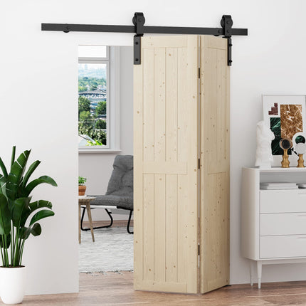 ZEKOO Bifold Barn Door Hardware Track Kit for Doors, Top Mount, (Doors not Included)