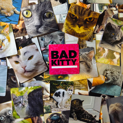 Bad Kitty Party Game - The Ultimate Meme Game with Cats - The Cats Against Humans Card Game for Feline Lovers, Friends, Family, College Students, Fun Parties and Board Games Night with Your Group