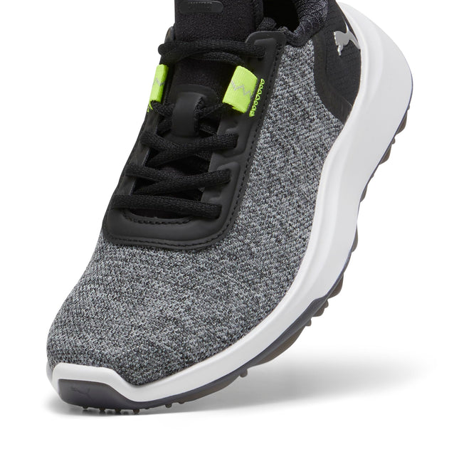 PUMA Golf Unisex-Child Fusion Crush Sport Jr Golf Shoes, Puma Black-Electric, 4 Big Kid