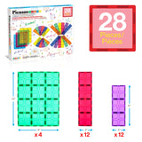 28pc PicassoTiles Jumbo Magnetic Building Blocks Set - 12"x9" and 3" Tiles, STEM Educational Toy