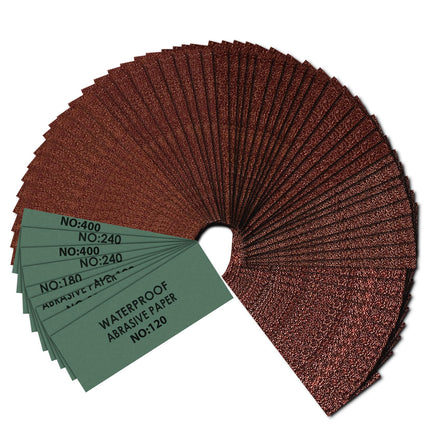 Sandpaper 72 Pcs, Sand Paper Sheets 3.5 X 9 Inch Sandpaper Set 120, 150, 180, 240, 320, 400 Grit Sand Paper Assortment, Dry and Wet Sandpaper for Cars, Stone, Paint, Metal, Glass