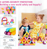 74PCS Magnetic Building Sticks Blocks Toys, Magnetic Balls and Rods Set for Kids, Magnetic Building Set,Toddler Montessori Toys,STEM Stacking Toys T102