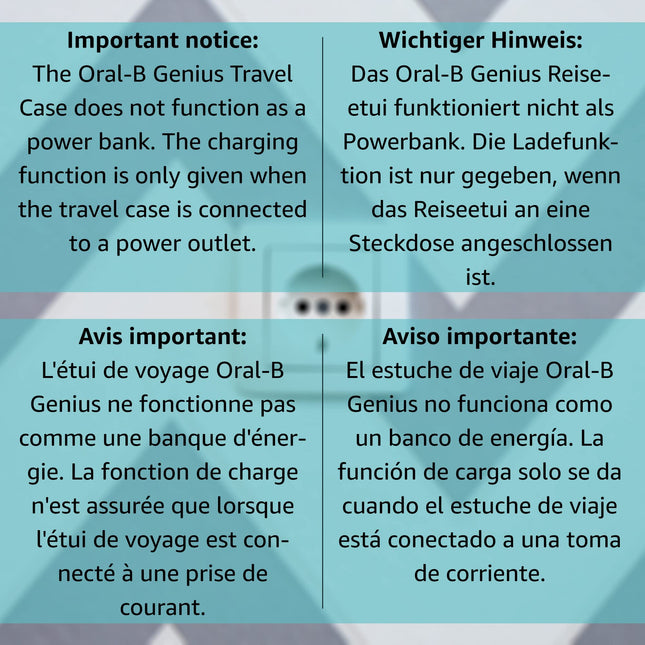 Oral-B Genius Series Travel Toothbrush Kit with Charging Function for 1 Handpiece and 2 Toothbrush Heads | Set Includes Travel Case and US-Charging Cable (Rose Gold)