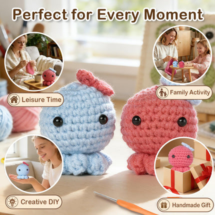Ktmeor Crochet Octopus Starter Kit for Beginners