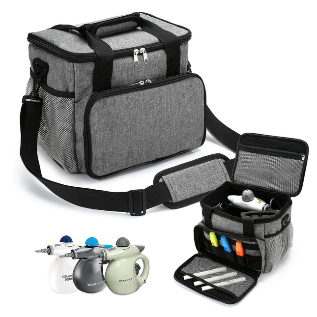 TMEOIIPY Adjustable Dividers Case Storage Bag for Bissell SteamShot, GREY