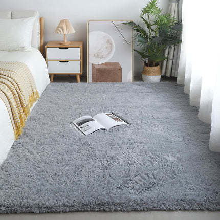 GERBIT Area Rugs 5x7 for Bedrooms, Grey Fluffy Rugs for Living Room Decor, Ultra Soft Anti Slip Shag Fuzzy Rug, Non-Slip Area Rugs for Nursery Girls Boys Room