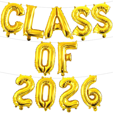 Tangparty Class of 2026 Letter Balloon for Decor, Parties, Graduation, Senior 2026 Party Supplies, College High School Grad