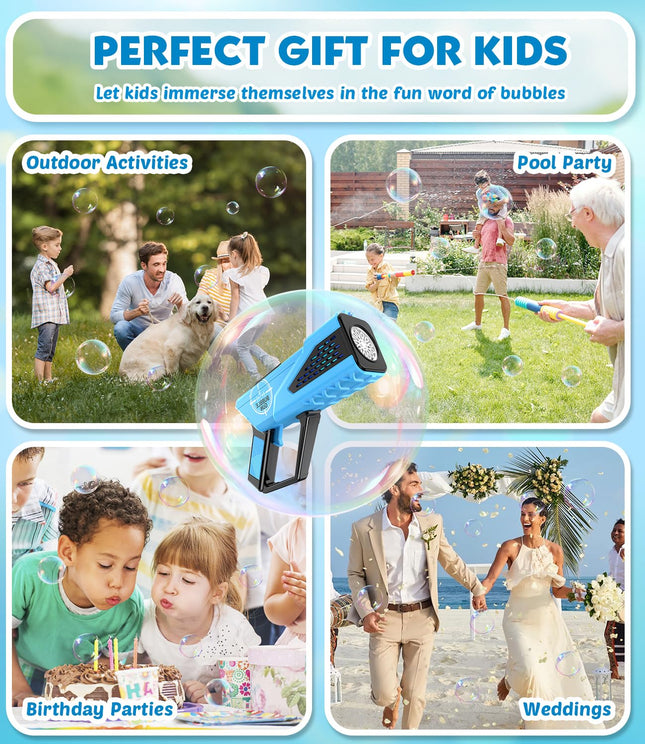 Bubble Gun - Bubble Machine for Kids - Toys Gifts for Boys Ages 3+