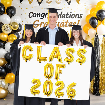 Tangparty Class of 2026 Letter Balloon for Decor, Parties, Graduation, Senior 2026 Party Supplies, College High School Grad