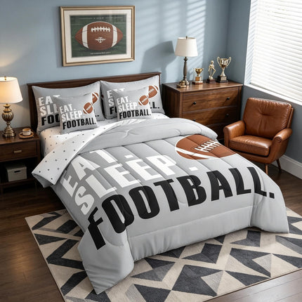 FEELYOU Football Comforter 7 Pieces Set, SIZE FULL
