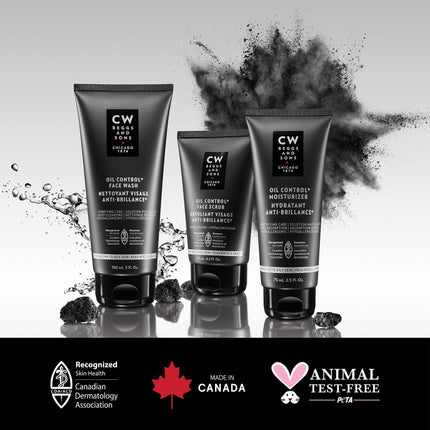 CW Beggs Oil Control+ Moisturizer for Men, Oily Skin, Face Cream, Hypoallergenic, Fragrance-Free, Paraben-Free, Alcohol-Free, Mineral Oil-Free, Cruelty-Free