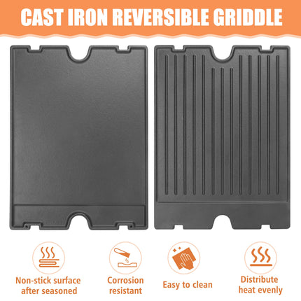 KEESHA 11242 Cast Iron Griddle Replacement Parts for Broil King Baron/Crown