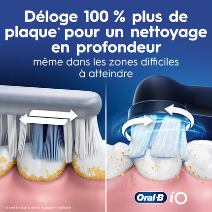 Oral-B iO6 Electric Toothbrush, for a Deep Clean and Whiter Teeth, Opal Grey, iO Series 6 with 1 Toothbrush, 1 Brush Head, and 1 Travel Case