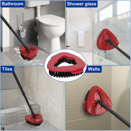 Spin Mop Scrub Brush Head Compatible with Vileda O Cedar RinseClean 1 Tank System, Scrubber Mop Head Replacement Shower Floor Scrubber Hard Bristle Cleaning Brush Cleaning Accessories