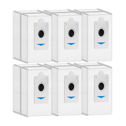 LemonRunRun 6 Pieces T30S Replacement Dust Bags for ECOVACS DEEBOT X5 Omni/ X5 Pro Omni/ X2/ DEX86 Vacuum Bag, Activated Carbon Disposal Bags (NOT FOR T30S COMBO)