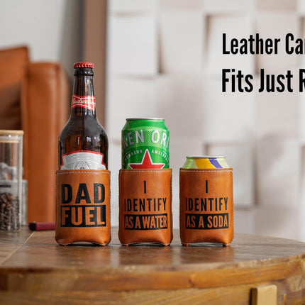 LoLoud Leather Can Cooler Sleeve Funny Gift