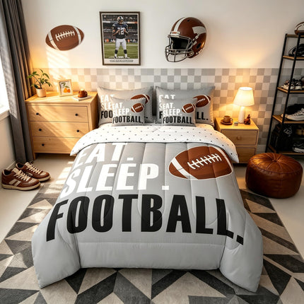 FEELYOU Football Comforter 7 Pieces Set, SIZE FULL
