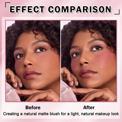 QIUFSSE 35ml/1.18fl oz Lightweight Liquid Cream Blush Matte Finish for Cheeks, 02 Nude Red