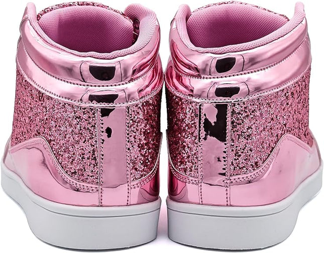 IGXX Men's Glitter Sneaker, PINK SIZE 9.5 US