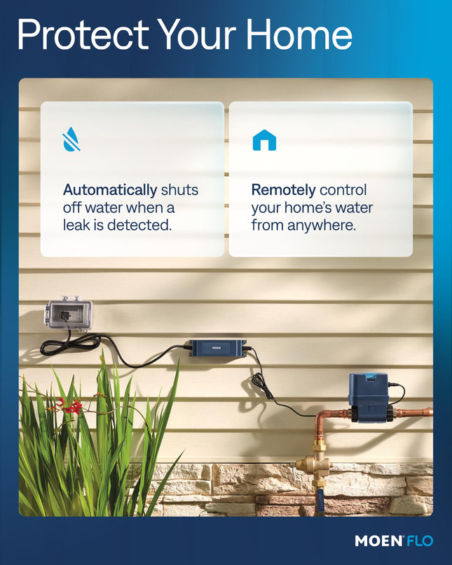 Moen 900-001 Flo by Moen 3/4-Inch Smart Water Monitor and Shutoff
