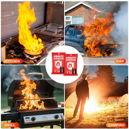 1 Pack Fire Blanket for Home and Kitchen,Emergency for Small Fire,Reused,Easy Use