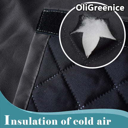 OliGreenice 100x210cm/W39*L83" Thermal Curtain Eyelet Doorway Cover Panel Windproof Warm Cold Protection Oxford Cloth Thicken Cotton Fiber Drapes for Living Room Garage Bedroom, Dark Gray X004GT75U5