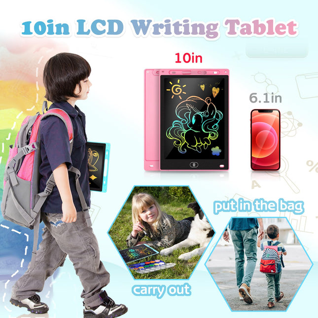 KTEBO 2 Pack 10 Inch LCD Writing Tablet for Kids - Drawing Tablet, Preschool & Toddler Travel Essential, Christmas Stocking Stuffers