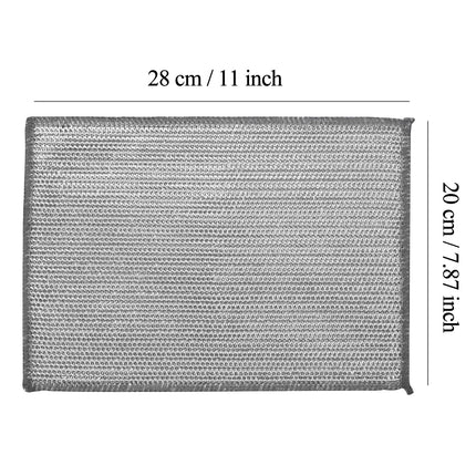 YinQin 4 Pack Double Layer Stainless Steel Wire Cleaning Cloth for Kitchen