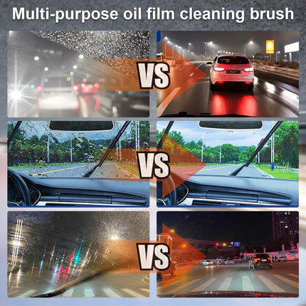 EINESUN 120ml Automotive Oil Film Cleaning Brush for Car Windows, Clear Vision Glass Cleaner, Windshield Cleaner, Anti-Rain Fog Cleaning Glass Brush with Refill, Improves Clarity