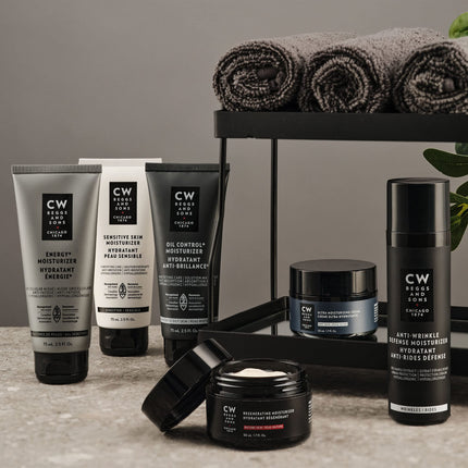 CW Beggs Oil Control+ Moisturizer for Men, Oily Skin, Face Cream, Hypoallergenic, Fragrance-Free, Paraben-Free, Alcohol-Free, Mineral Oil-Free, Cruelty-Free