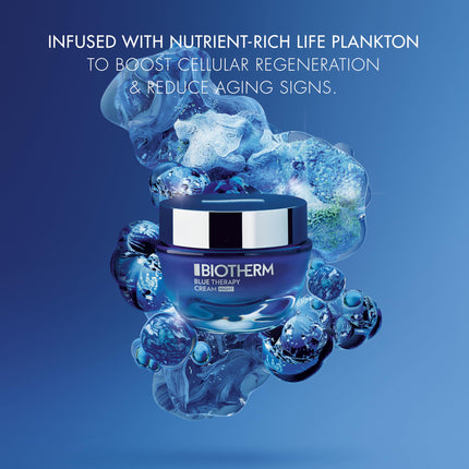 Biotherm Anti-Aging Night Face Cream, Blue Therapy, Repairing Moisturizer with Alaria Esculenta Extract, Hydrates, Tones and Reduces Appearance of Fine Lines, 50 ml