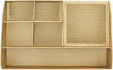 Annova Mesh Desk Organizer Office Multifunctional Organizer (Gold)