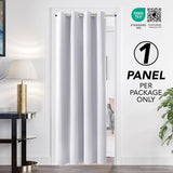 Deconovo Rectangle Blackout Curtain Room Darkening Panel Thermal Insulated Window Treatment Panels Blackout Grommet Drapery, Greyish White, 52x63 Inch One Panel