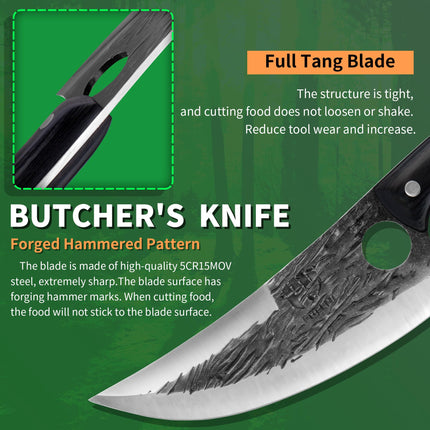 FULLHI Carbon Steel Forged Kitchen Slicing Knife with Guard,X004DGSQUJ