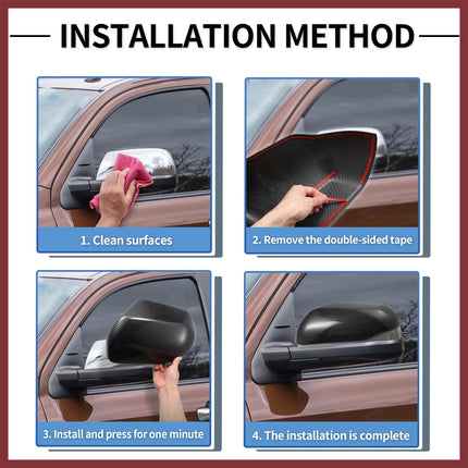 HEROFFIX for Ford F150 2009-2014 Driver Passenger Side Mirror Covers Cap Overlay Rearview Mirror Guard Covers Silver Tone 1 Pair