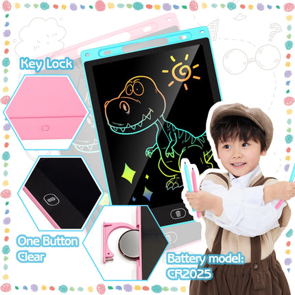KTEBO 2 Pack 10 Inch LCD Writing Tablet for Kids - Drawing Tablet, Preschool & Toddler Travel Essential, Christmas Stocking Stuffers