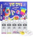 WINSONS Tie Dye Kit, 5 Colours Non Toxic Permanent Fabric Dye Art Set for Kids Women for Homemade Party Creative Group Activities DIY Gift