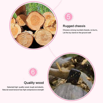 SHABOZ Wooden Kitchen Set Children Cooking Small Kitchen Gas Stove Toy Early Education Puzzle Simulation Kitchen Toy