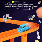 PATPAT® Car Toys for Kids Car Track Set for Kids Toys, Space Toys with 2 Mini Cars, Toddler Toys Interactive Car Toy, Educational Kids Learning Toy Astronaut Car Gift for 3-5-12 Years Old Boys Girls