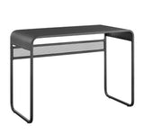 WALKER EDISON 42" METAL DESK WITH CURVED TOP IN GUN METAL GREY, DM42CURGY