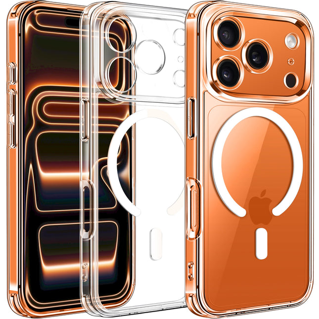 ivoler Magnetic Case for iPhone 17 Pro Max 6.9'' 2025, Compatible with MagSafe, Anti-Slip and Drop-Proof Protective Cover, Clear