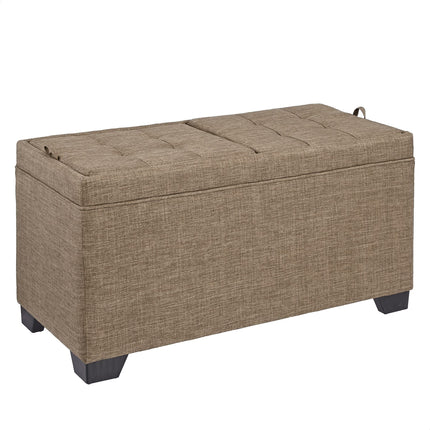 FIRST HILL 3-Piece Rectangular Storage Ottoman Fabric Bench Set, Brownness SJ7625SE NEW OPEN BOX