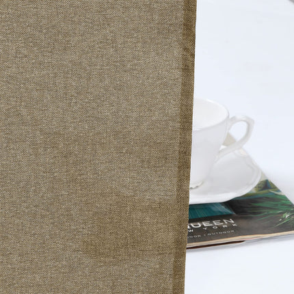 Home Queen Tie Up Curtain Valance Window Treatment for Living Room, Adjustable Linen Balloon Rod Pocket Drape Valence, Set of 2, 54 X 18 Inch, Taupe