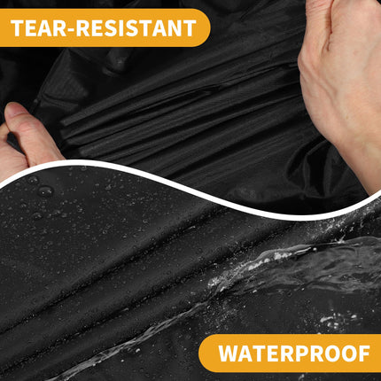 Partuto Waterproof All Weather Sun Rain Protection Full Exterior Cover for Chevrolet Tahoe Black with Left Side Zippers