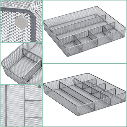 Annova Desk Drawer Organizer/Storage Tray (Silver)