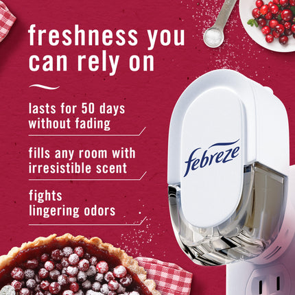 Febreze 4 Count Plug-In Air Freshener, Odor-Fighting Scented Oil Refill for Home, Bathroom & Kitchen, 0.87 oz Refills