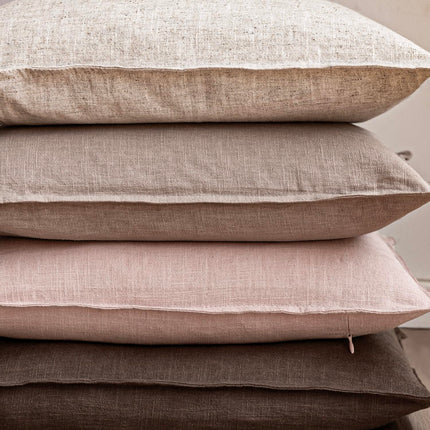 Foindtower 26 x 26" Pack of 2 Linen Solid Throw Soft Accent Cushioned Case For Chair Couch Sofa, Light Pink X004C9IRGZ